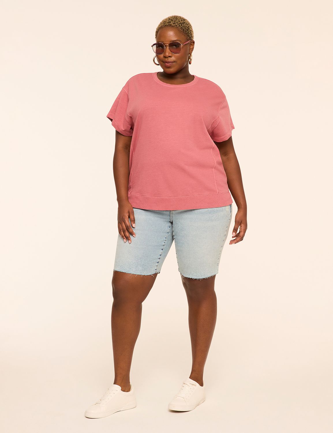 Short Sleeve Crew Neck Side Panel S Product Image 3