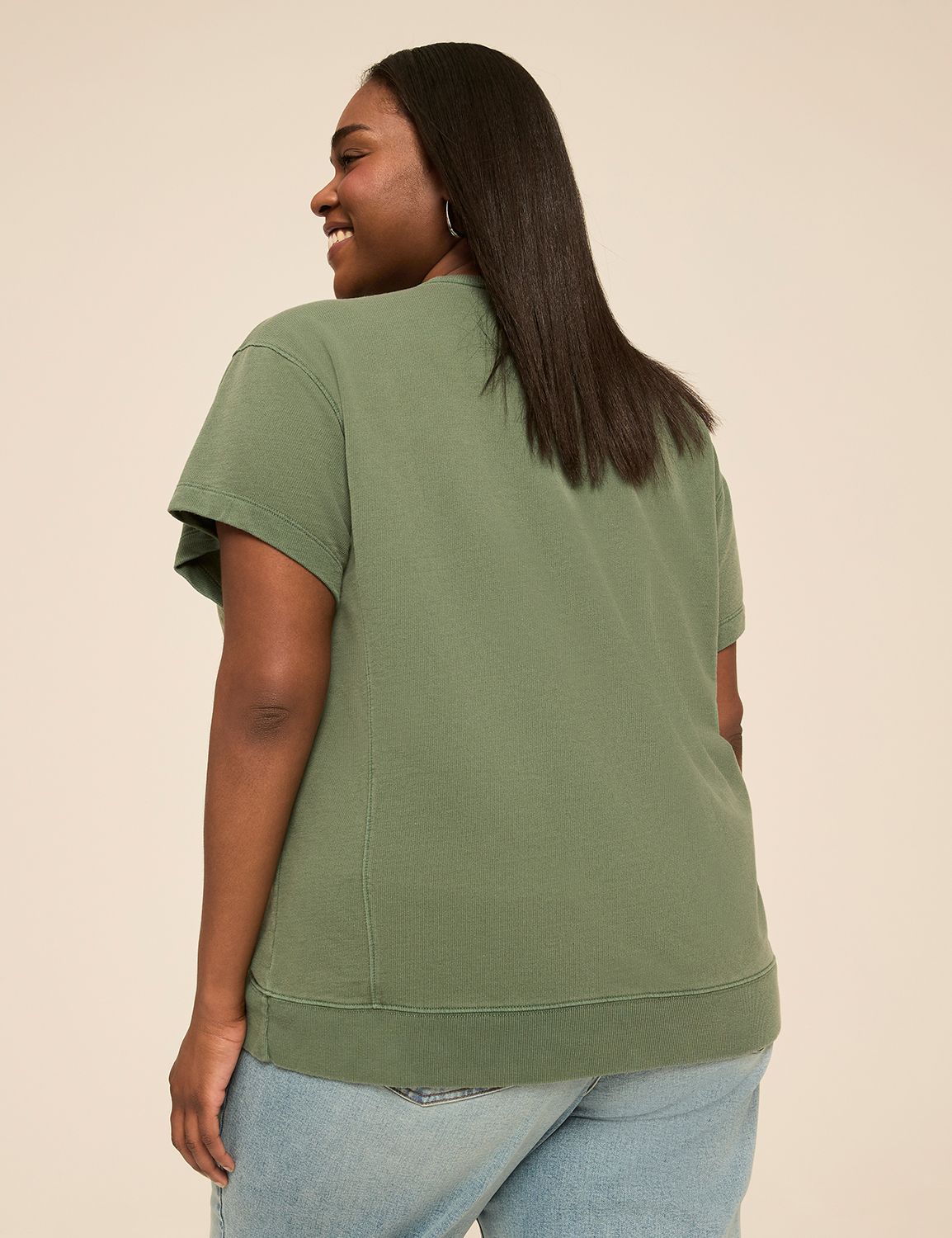 Short Sleeve Crew Neck Side Panel S Product Image 2