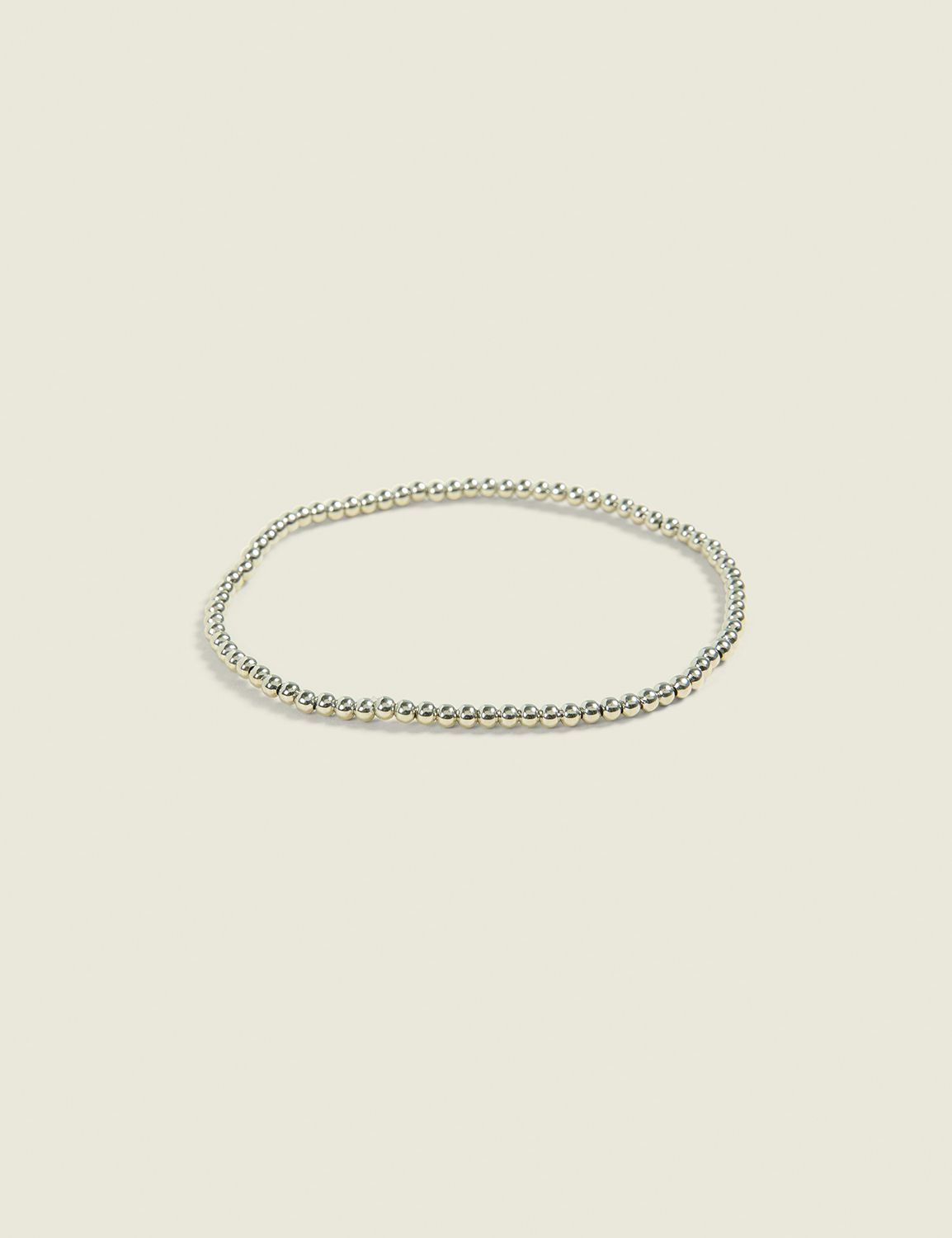Silver solid metal ball stretch bra Product Image 1