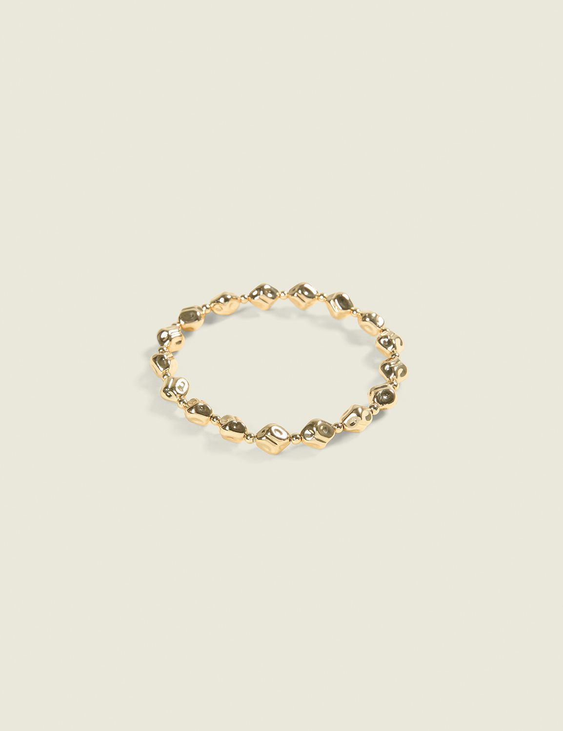 Mixed Texture Goldtone Stretch Bracelet