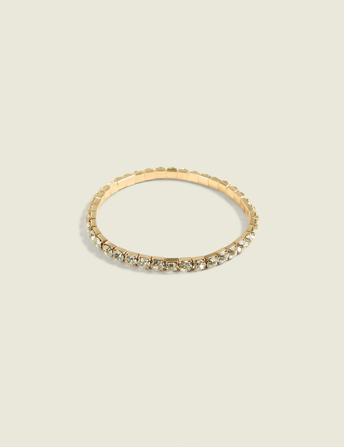 Gold Rhinestone Stretch Bracelet Product Image 1