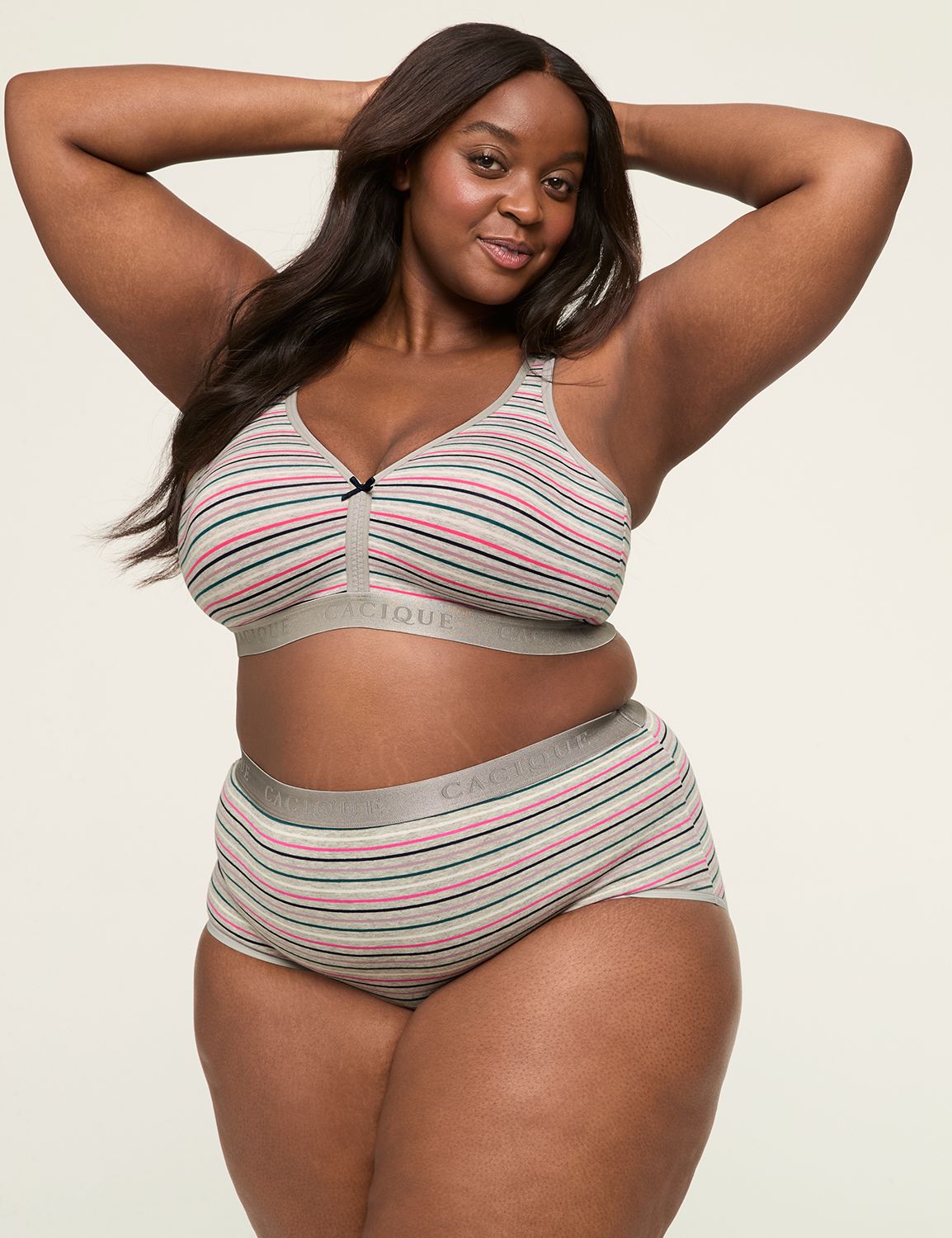 Lane Bryant Size 38/40(6X) offers Front Keyhole Striped Halter Top