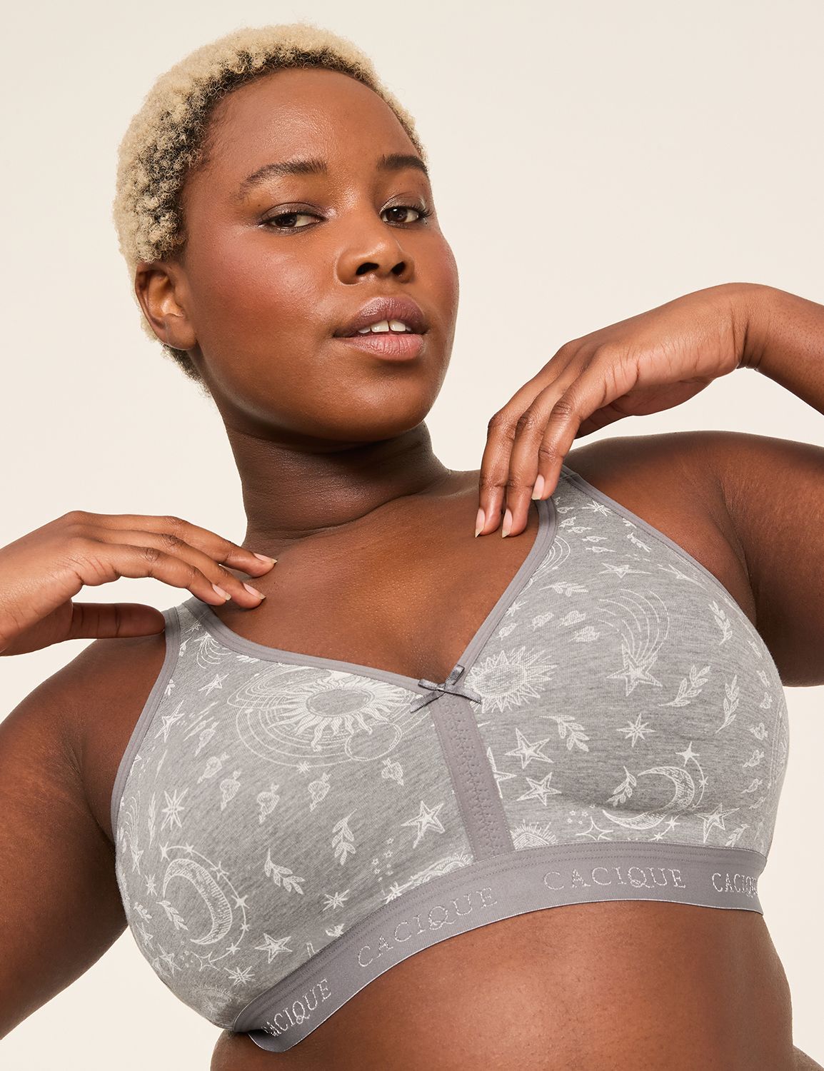 Grey Supportive Plus Size Bras For Women | Cacique