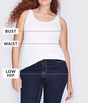 Size Charts Measurements for Plus Sizes Lane Bryant